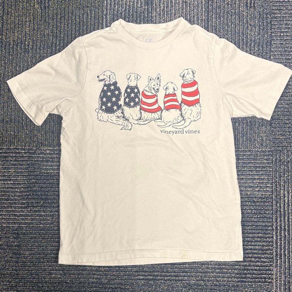 Vineyard Vines Kids Patriotic Dog Graphic Tee